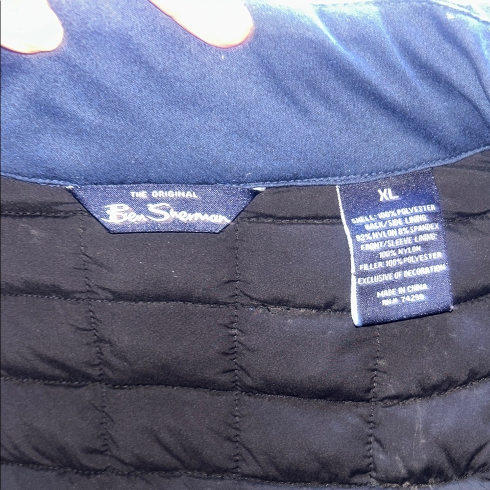 Ben Sherman Navy Quilted Puffer Jacket - Picture 7 of 9
